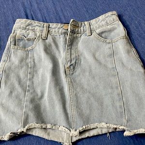 Whitewashed Jean Skirt